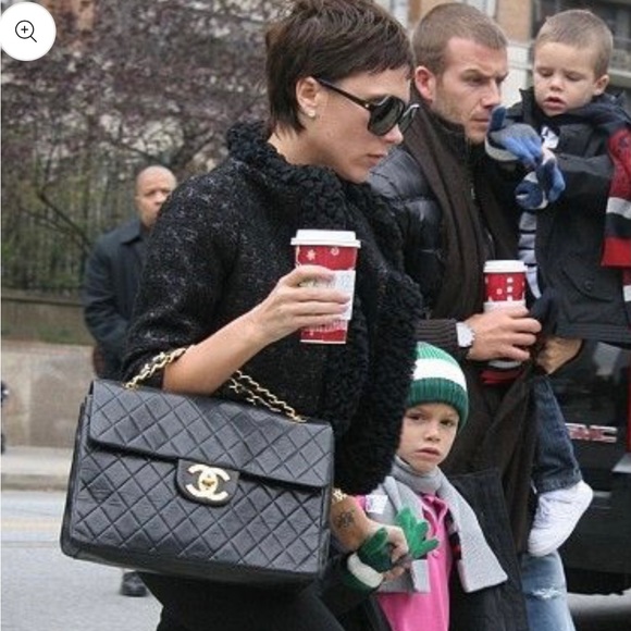 Chanel 2.55 XL Vintage Jumbo Classic Single Flap Timeless Maxi Cc Black - Picture 3 of 15